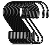 INF Crochets en S Très Résistants , Crochet Torchon Cuisine pack de 12 Le noir