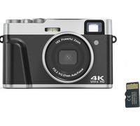Appareil photo numérique 4K/48MP/16X Zoom/Autofocus/Viseur/Anti-Shake avec carte 32 Go