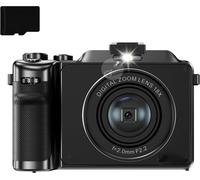 INF Digital Camera 4K/48MP/18X digital zoom/auto focus/dual camera 32GB memory card black