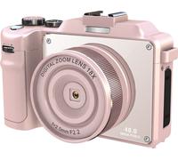 Appareil photo numérique 4K/48MP/zoom numérique 18X/anti-tremblement/autofocus Rose