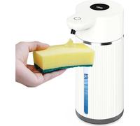 INF Distributeur de savon à capteur avec écran - ABS, 420ml, pour cuisine et salle de bain Blanc