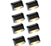 INF Éclairage solaire pour escaliers et mains courantes 8 packs