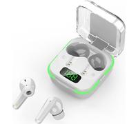 INF Écouteurs Bluetooth à Double Microphone Réduction de Bruit, Blanc, 2 Pièces