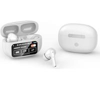 INF Écouteurs Bluetooth sans fil ANC+ENC avec écran tactile LED - 2 pièces Blanc