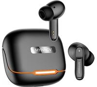 INF Écouteurs Bluetooth sans fil avec quatre microphones ENC pour un son clair Noir + Orange