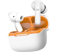 INF Écouteurs Bluetooth Six Micros ANC+ENC : Son Haute Définition et Confort Blanc+Orange