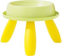 INF Elevated pet bowl : écuelle surélevée antidérapante pour chiens et chats Vert Jaune
