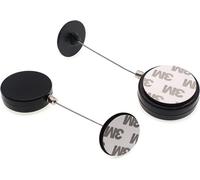 INF Enrouleur de câble rétractable - noir, 1 m, serrure et couvercle en fer (2 pièces)