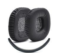 INF Ensemble bandeau et coussinets (3 pièces) - Revêtement bandeau en cuir PU et coussinets de rechange, noir, compatible avec Marsh