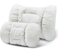 INF Ensemble Coussin et Oreiller de Soutien Lombaire pour Voiture Blanc