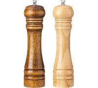 INF Ensemble de 2 moulins à poivre manuels bicolores 20 cm réglables