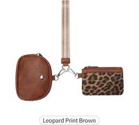 INF Ensemble de 2 porte-monnaie détachables - Bracelet en cuirPolyuréthanepour sport Marron