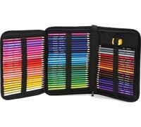 INF Ensemble de 72 crayons de couleur à base d'huile avec étui portable