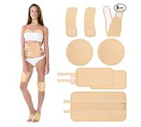 INF Ensemble de 8 pièces de ceinture abdominale réglable pour huile de ricin - Réutilisable et coton biologique