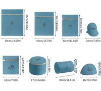 INF Ensemble de 8 sacs à linge en polyester bleu pour vêtements délicats