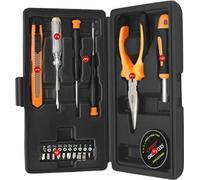 INF Ensemble de Boîte à Outils Compacte 18 Pièces pour Réparations Domestiques