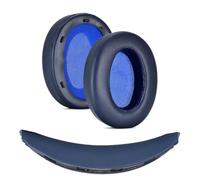 INF Ensemble de coussinets et bandeau en cuir protéiné avec mousse à mémoire de forme, compatible avec Sony WH-XB910N, bleu