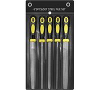 INF Ensemble de limes en acier 15 cm - Pack de 5 pièces PVC - Manche TPR