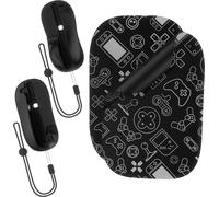 INF Ensemble de manettes Switch2 avec tapis de souris magnétique portable Le noir