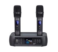 INF Ensemble de microphones sans fil avec technologie anti-larsen DSP Le noir