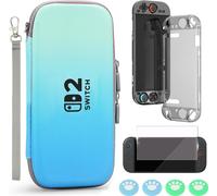 INF Ensemble de sacoche de transport pour Switch 2 Bleu foncé + vert