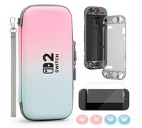 INF Ensemble de sacoche de transport pour Switch 2 Rose + Bleu
