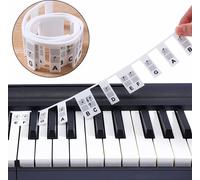 INF Etiquettes amovibles pour clavier de piano 61 touches Blanc Blanc