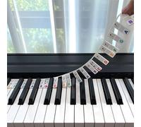 INF Etiquettes amovibles pour clavier de piano 88 touches Multicolore
