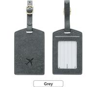 INF Étiquettes de bagage enPolyuréthaneavec carte de nom anti-perte pour voyage Gris