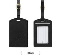 INF Étiquettes de bagage enPolyuréthaneavec carte de nom anti-perte pour voyage Le noir