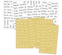 INF Étiquettes pour pots à épices, étiquettes transparentes et imperméables