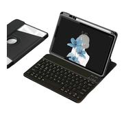INF Étui avec clavier Bluetooth rotatif à 360° pour iPad 5/6 (2017/2018) 9.7 - Noir - Support intégré