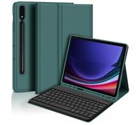 INF Étui Clavier Bluetooth + Clavier Compatible Samsung Tab S10 FE Plus 13.1 pouces 2025 - Vert Foncé