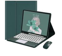 INF Étui Clavier Bluetooth Vert Foncé avec Touchpad Amélioré pour Samsung Galaxy Tab S9 Ultra/S10 Ultra 14.6 pouces