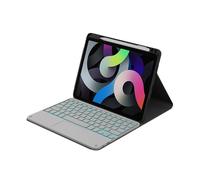 INF Étui Clavier Rétroéclairé et Touchpad pour Tablette iPad Air 2 - Protection et Productivité Noir blanc iPad 10 10,9 pouces