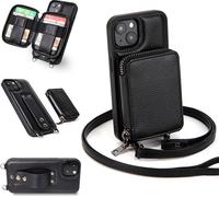 INF Étui portefeuille détachable pour iPhone avec bandoulière iPhone 15 Pro Max