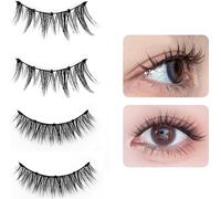 INF Faux cils magnétiques réutilisables avec applicateur, 2 paires model 2