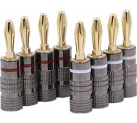 INF Fiche banane plaquée or 4 mm Paquet de 8