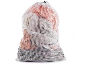 INF Filet à linge, sac à linge grand, sac à linge 90x60cm, blanc