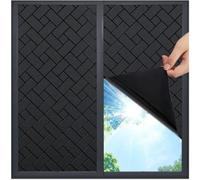 INF Film de fenêtre de confidentialité à motif de grille noire 44,5x200x0,1cm