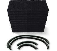 INF Filtre à charbon actif pour bac à litière 10 pcs. compatible avec Litter-Robot 3 Noir