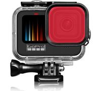 INF Filtre de plongée violet avec boîtier étanche pour GoPro 9/10/11/12 Rouge
