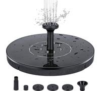 INF Fontaine à eau solaire 18 cm avec éclairage LED coloré