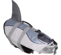 INF Gilet de natation pour chiens, gilet de natation pour animaux domestiques avec bandes réfléchissantes Gris clair M