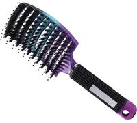 INF Grande brosse à cheveux courbée et ventilée en poils de sanglier