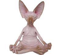 INF Grande Statue Chat Sphynx en Résine - Décoration Bouddhiste pour Intérieur Rose
