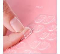 INF Grands autocollants adhésifs double face pour ongles 24 pièces Transparent