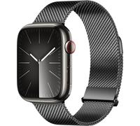 INF Graphite Bracelet à boucle milanaise pour Apple Watch Grey L
