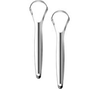 INF Gratte-langue en acier inoxydable, paquet de 2 Argent