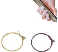 INF Guitar strings 2 x 6 pcs with 4 finger protectors Multicoloured